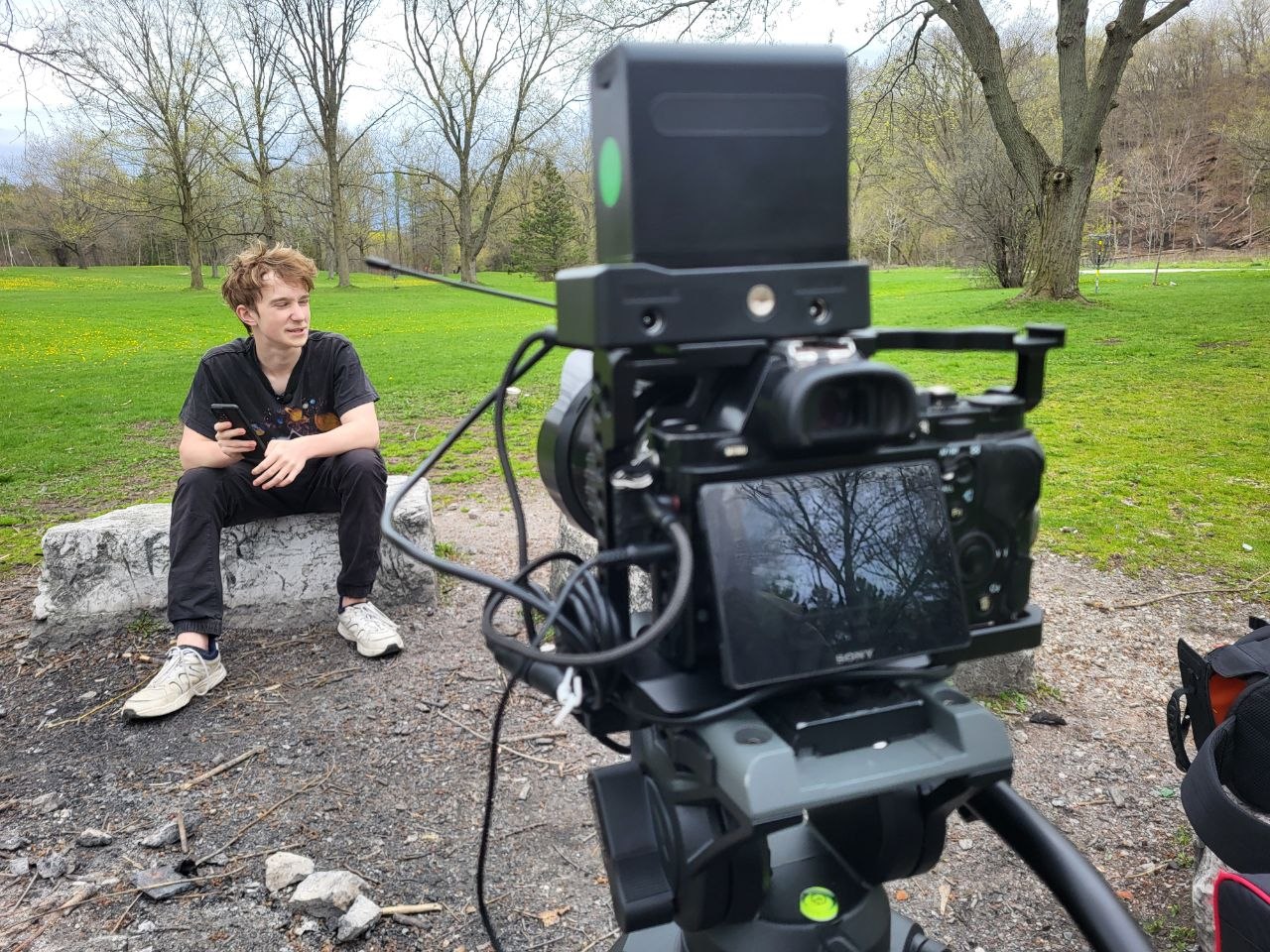 Outdoor production with cinema rig